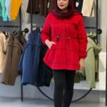 شکت زنانه مدل کمرگت کلاهدار