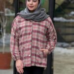 شکت چهارخونه کلاهدار زنانه مدل حدیث