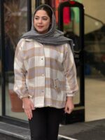 شکت چهارخونه کلاهدار زنانه مدل حدیث - تصویر 5