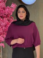 شومیز زنانه مدل یقه خشتی - تصویر 4