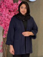 پالتو زنانه مدل فوتر یقه شالی - تصویر 2