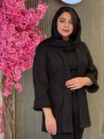 پالتو زنانه مدل فوتر یقه شالی - تصویر 4