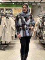 شکت زنانه مدل چهارخونه یقه انگلیسی - تصویر 3