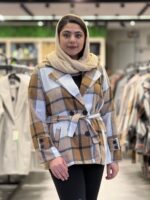 شکت زنانه مدل چهارخونه یقه انگلیسی - تصویر 4
