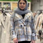 شکت زنانه مدل چهارخونه یقه انگلیسی