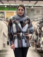 شکت زنانه مدل چهارخونه یقه انگلیسی - تصویر 9