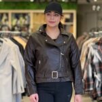 کت چرم زنانه مدل خانومی