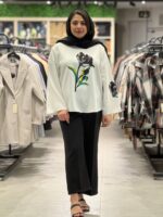 شومیز شلوار زنانه مدل گل رز