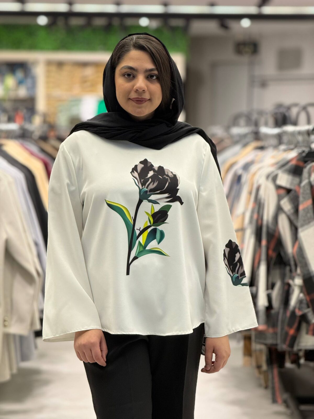 شومیز شلوار زنانه مدل گل رز - تصویر 2