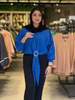 شومیز زنانه مدل پرنیا حلقه دار - تصویر 4