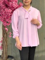 شومیز زنانه مدل یقه کراواتی - تصویر 4