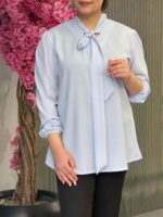 شومیز زنانه مدل یقه کراواتی - تصویر 3