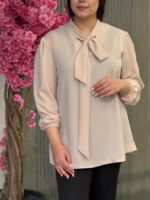 شومیز زنانه مدل یقه کراواتی - تصویر 6