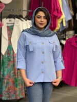 شومیز جیب بندی لینن - تصویر 9