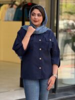 شومیز جیب بندی لینن - تصویر 10