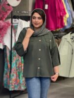 شومیز جیب بندی لینن - تصویر 6