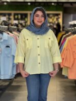شومیز جیب بندی لینن - تصویر 4