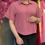 شومیز زنانه مدل آستین کوتاه نیو
