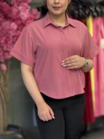 شومیز زنانه مدل آستین کوتاه نیو