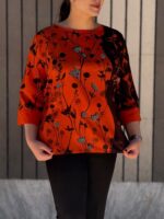 شومیز زنانه مدل یقه گرد چاپی - تصویر 5