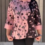 شومیز زنانه مدل یقه گرد چاپی