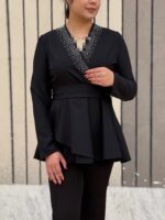 شومیز زنانه مدل یک طرفه انار - تصویر 3