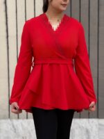 شومیز زنانه مدل یک طرفه انار