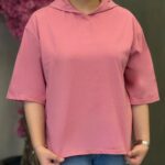 تیشرت زنانه مدل کلاهدار