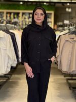 شومیز شلوار زنانه مدل کتان سیلک - تصویر 9