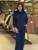 شومیز شلوار زنانه مدل کتان سیلک - تصویر 2
