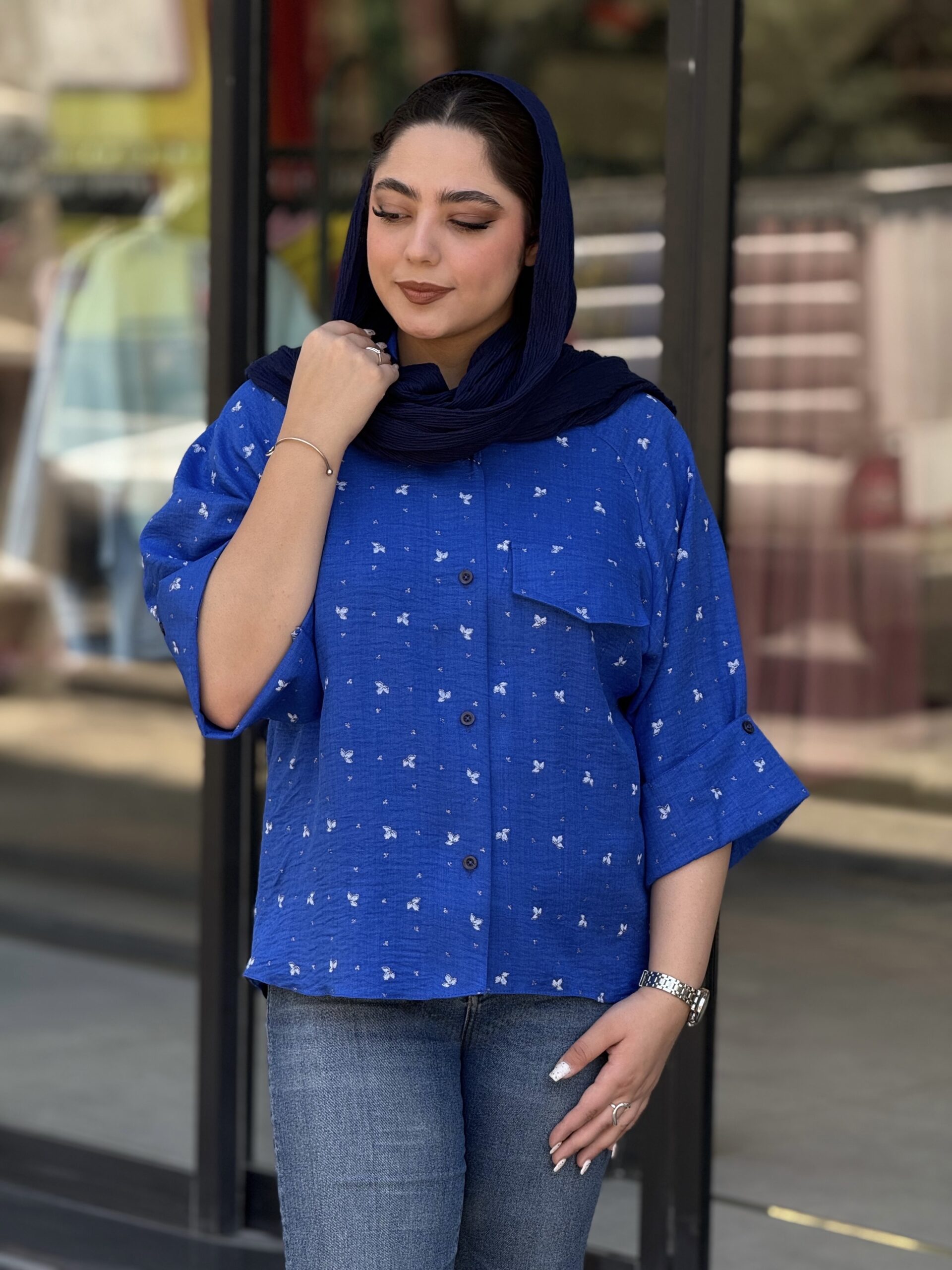 IMG_20260614_121210 شومیز زنانه مدل بیتا گلی - تصویر 1