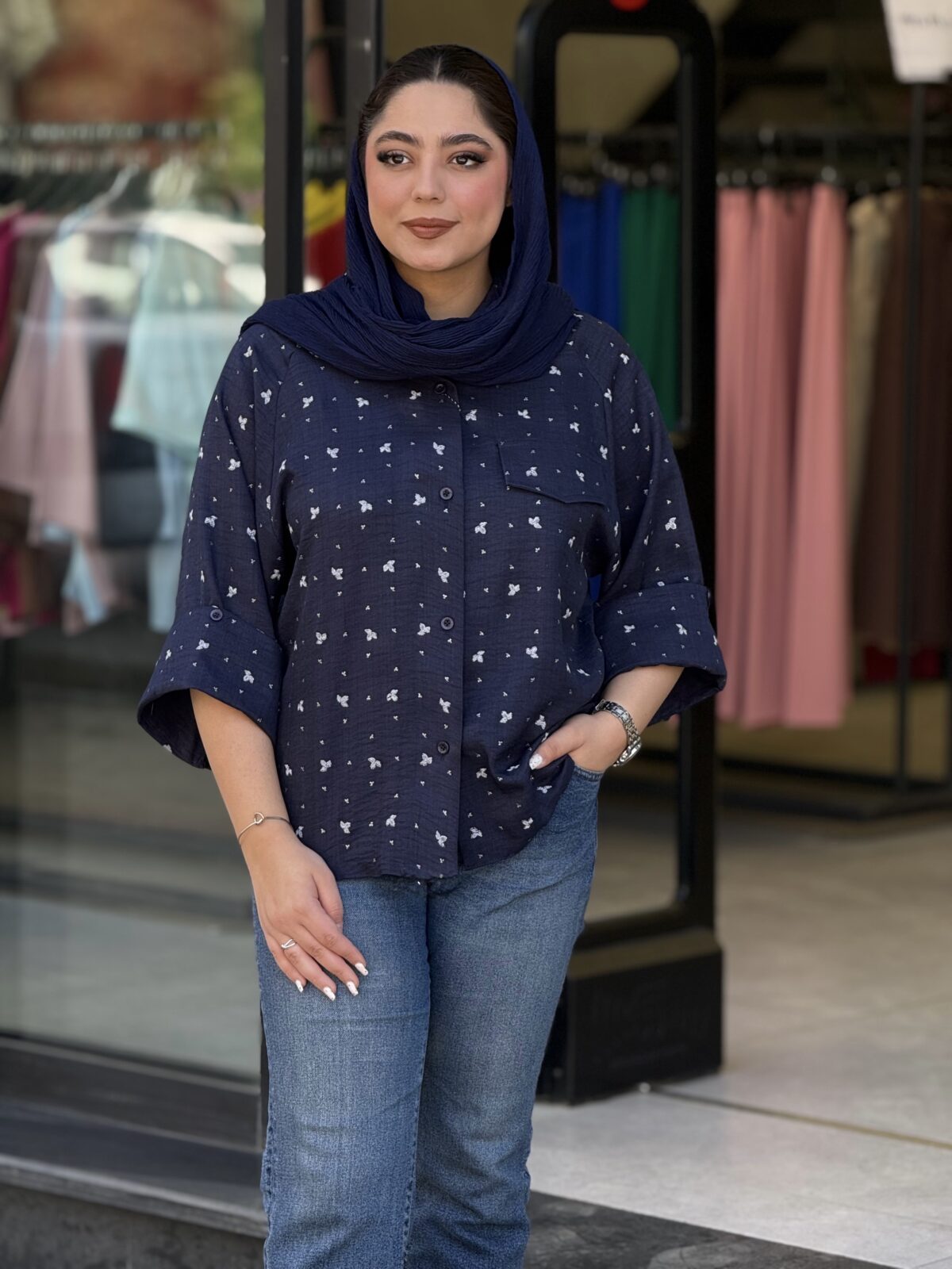 شومیز زنانه مدل بیتا گلی - تصویر 11