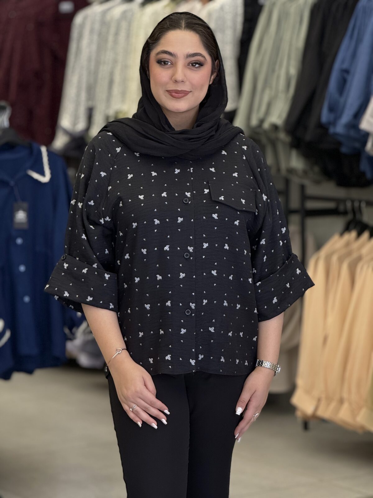 شومیز زنانه مدل بیتا گلی - تصویر 10