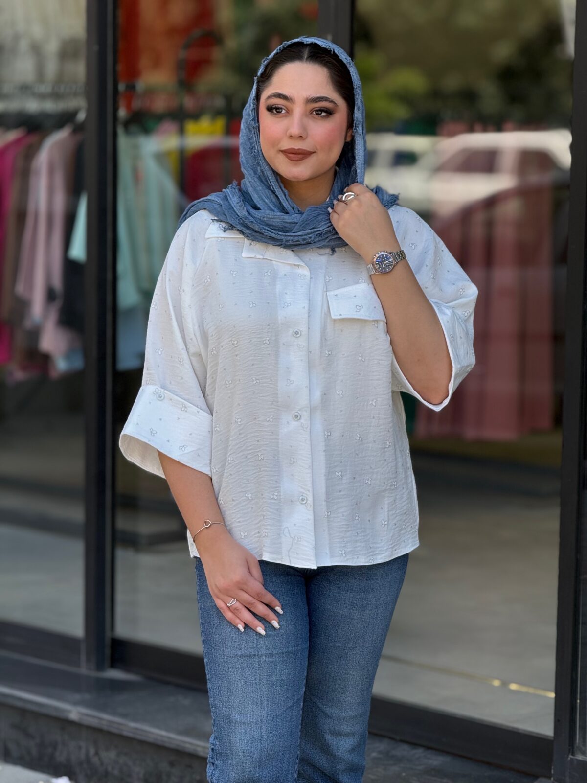 شومیز زنانه مدل بیتا گلی - تصویر 5