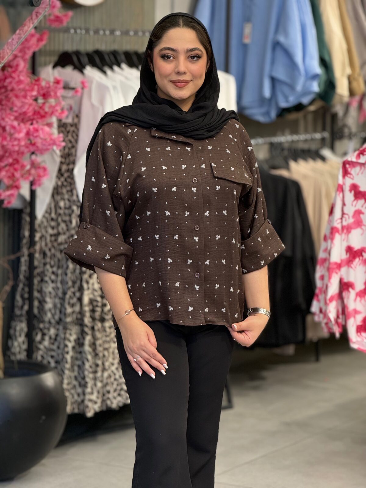 شومیز زنانه مدل بیتا گلی - تصویر 4