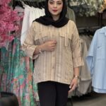 شومیز زنانه مدل جیب بندی کوک دوزی