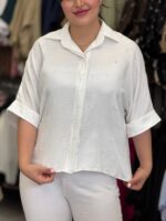 شومیز زنانه مدل نادیا پاپیونی - تصویر 2